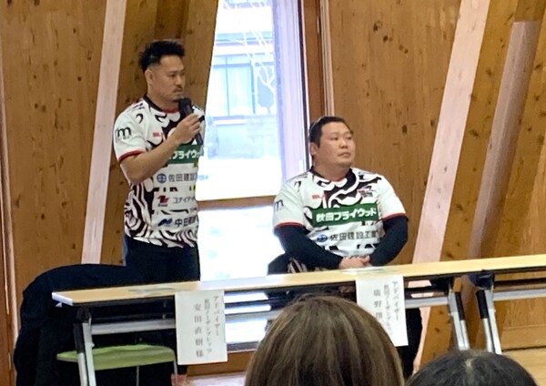 秋田ノーザンブリッツの選手からの熱烈アドバイス